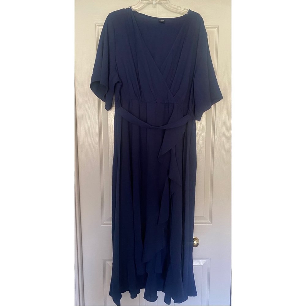New SCOMCHIC Plus Size Navy Dress  - Size XL - Brand New Without Tags - Picture 4 of 6